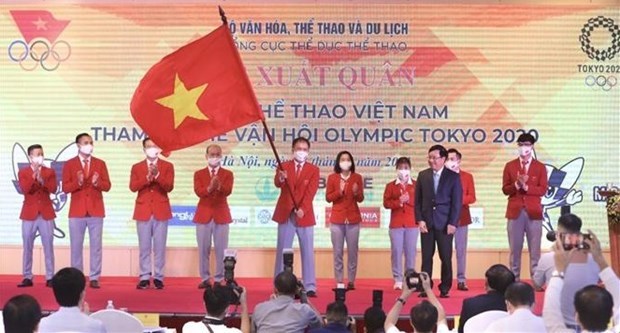 Вьетнамская делегация отправилась на Олимпииские игры 2020 в Токио hinh anh 1