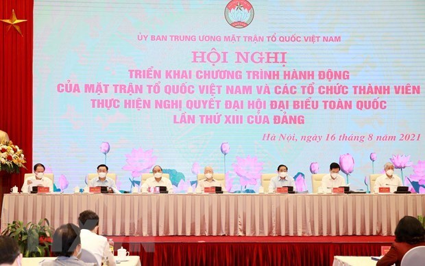 Состоялась всенациональная конференция по реализации программы деиствии Отечественного фронта Вьетнама hinh anh 1