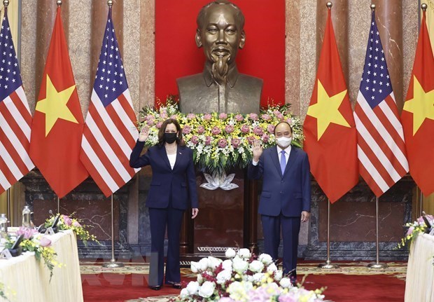 Президент Нгуен Суан Фук принял вице-президента США Камалу Харрис hinh anh 1