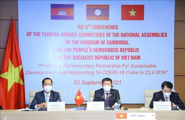Комитет по иностранным делам Национальных собрании Камбоджи, Лаоса и Вьетнама призывали к обмену вакцинами от COVID-19 hinh anh 1