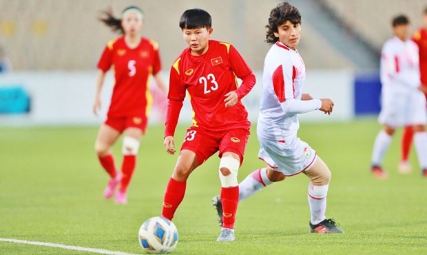 Победа над Таджикистаном со счетом 7:0 вывела Вьетнам в финал женского Кубка Азии hinh anh 1
