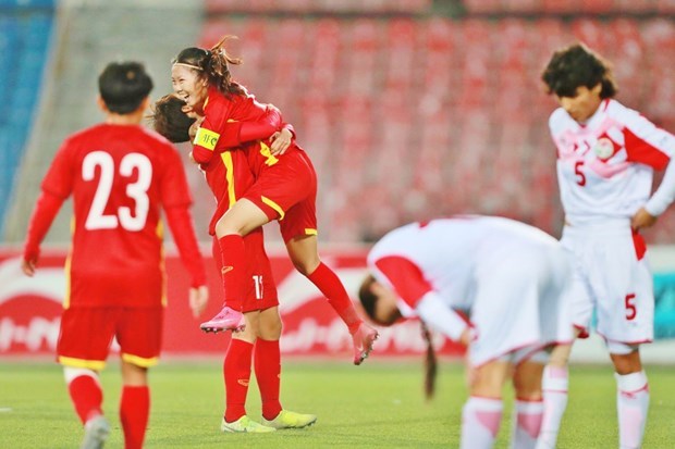 Победа над Таджикистаном со счетом 7:0 вывела Вьетнам в финал женского Кубка Азии hinh anh 2