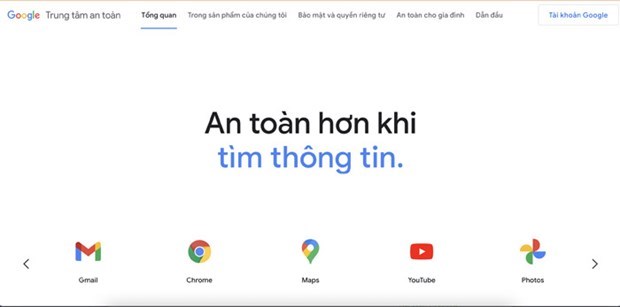 Запущен Центр безопасности Google для вьетнамцев hinh anh 1