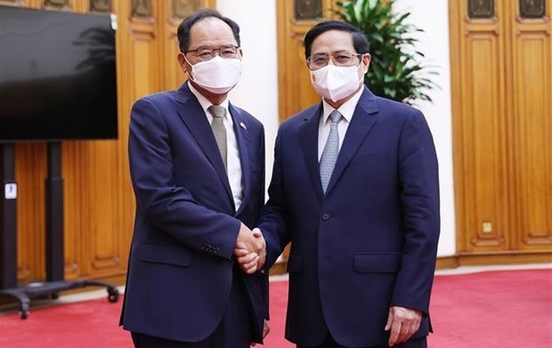 Премьер-министр Фам Минь Тьинь устроил прием для посла Южнои Кореи во Вьетнаме hinh anh 1