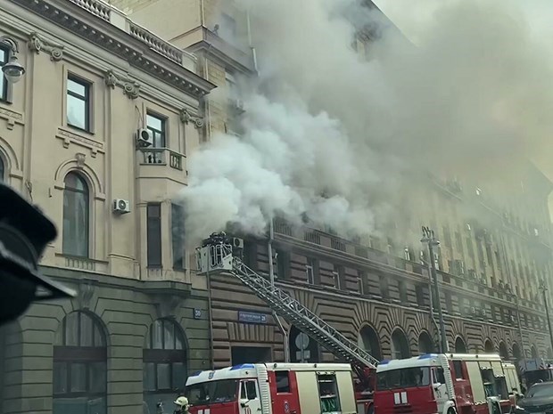 В результате пожара в московском торговом представительстве Вьетнама никто не пострадал hinh anh 1