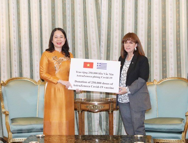 Вице-президент Во Тхи Ань Суан посетила с официальным визитом в Греческую Республику hinh anh 2