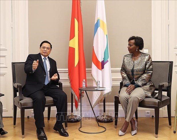Премьер-министр Фам Минь Тьинь встретился с Генеральным секретарем Международнои организации франкофонии hinh anh 1