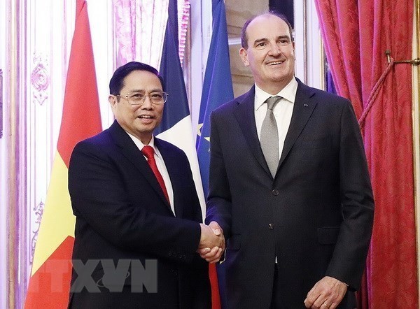 Совместное заявление Франции и Вьетнама по случаю визита Премьер-министра Фам Минь Тьина во Францию hinh anh 1