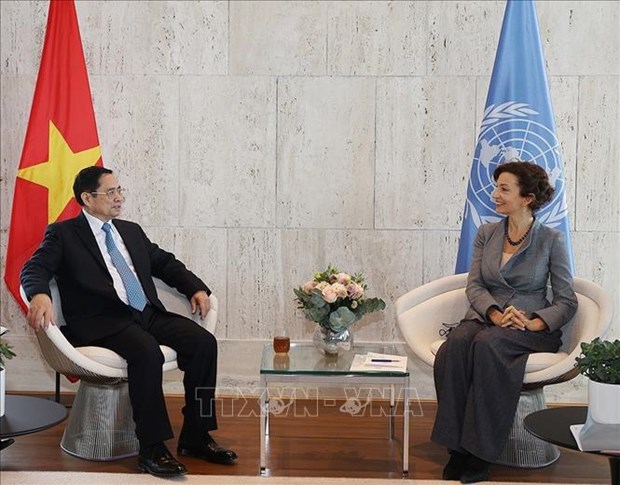 Премьер-министр Фам Минь Тьинь посетил штаб-квартиру ЮНЕСКО hinh anh 1