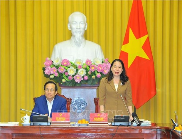 Вице-президент страны провела заседание спонсорского совета NFVC hinh anh 1