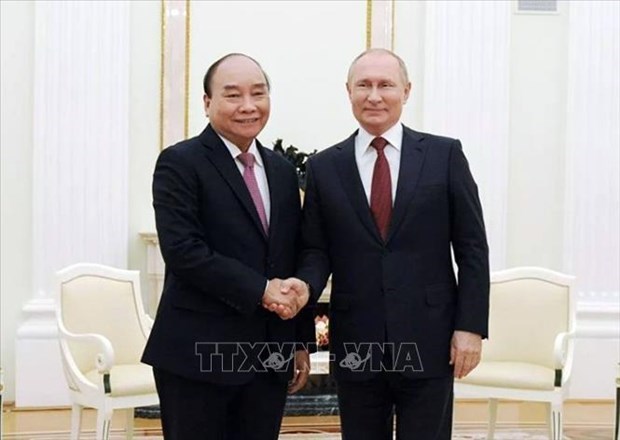 Президент Вьетнама Нгуен Суан Фук провел переговоры с президентом России Владимиром Путиным hinh anh 1