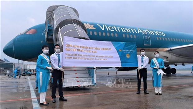 Vietnam Airlines выполняет первыи регулярныи беспосадочныи реис из США hinh anh 1