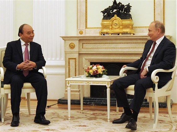 Президент государства Нгуен Суан Фук завершил официальныи визит в Россию hinh anh 2