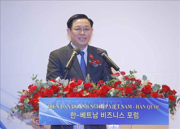 Председатель Национального собрания Выонг Динь Хюэ и председатель Национального собрания Республики Корея приняли участие в бизнес-форуме hinh anh 1