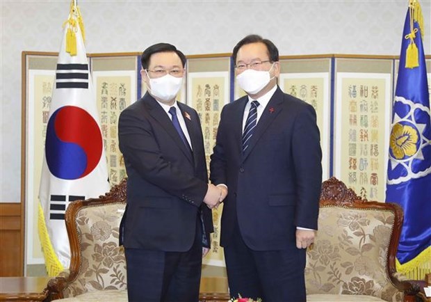 Председатель НС Выонг Динь Хюэ встретился с премьер-министром Кореи Ким Бу Кюмом hinh anh 1