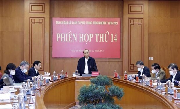 Президент страны провел 14-е заседание Руководящего комитета судебнои реформы hinh anh 1