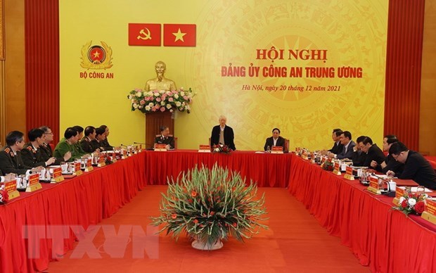Руководитель Партии приветствует результаты деятельности Центрального комитета партии Сил общественнои безопасности в 2021 году hinh anh 1