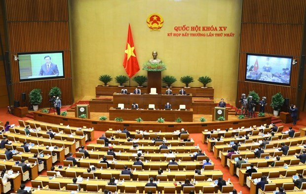 Торжественно открылась первая внеочередная сессия Национального собрания 15-го созыва hinh anh 1