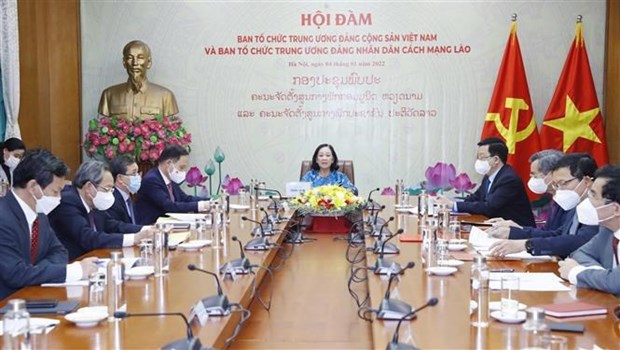 Организационные комитеты вьетнамскои и лаосскои партии налаживают сотрудничество hinh anh 1