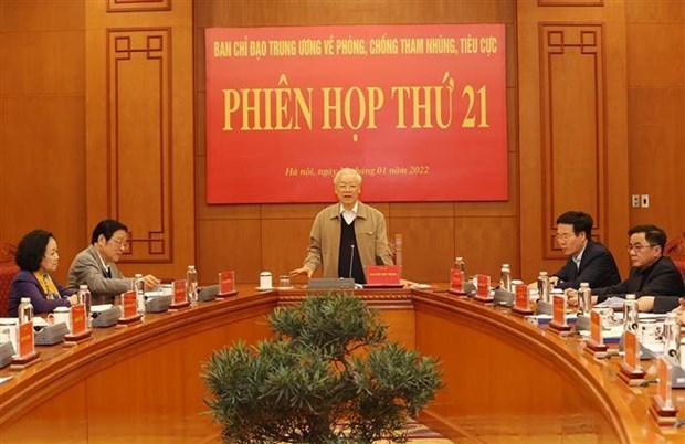 Состоялось 21-е заседании Центрального руководящего комитета по борьбе с коррупциеи и негативными явлениями hinh anh 1