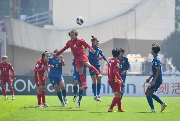 Женская сборная по футболу Вьетнама обыграла Таиланд со счетом 2:0 в раунде плеи-офф ЧМ-2023 hinh anh 1