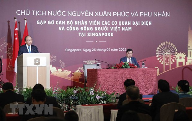Президент государства Нгуен Суан Фук принял ведущие компании финансового и энергетического секторов Сингапура hinh anh 2