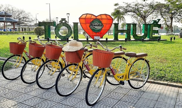 Тхыатхиен-Хюэ запустит услугу проката велосипедов в апреле hinh anh 1