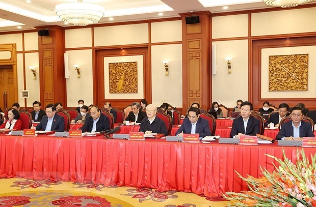Политбюро обсуждает резолюцию о развитии Ханоя hinh anh 1