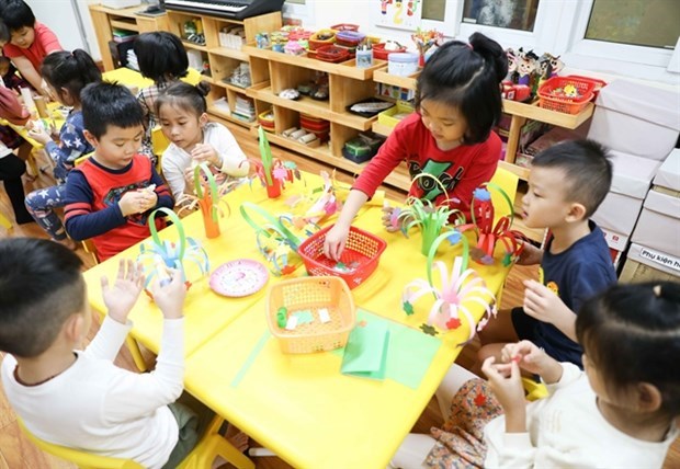 Воспитанники детского сада Ханоя вернутся в школу 13 апреля hinh anh 1