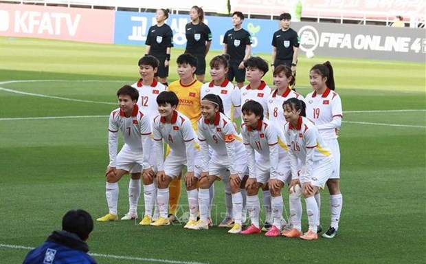 Женская сборная Вьетнама по футболу добилась обнадеживающих результатов на тренировке в РК hinh anh 1