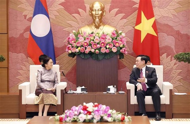 Председатель НС принял вице-президента Лаоса hinh anh 1