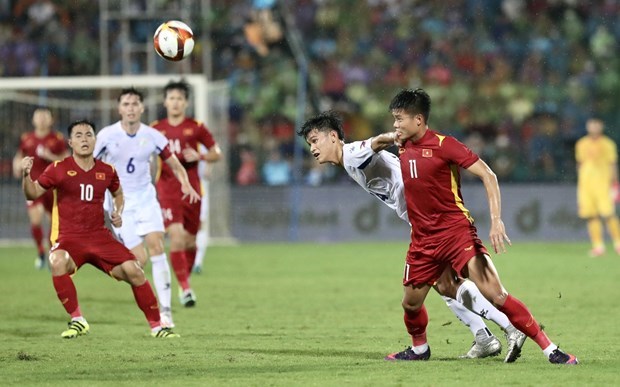 SEA Games 31: Вьетнам сыграл футбольныи матч вничью в рамках SEA Games 31 против Филиппин hinh anh 1