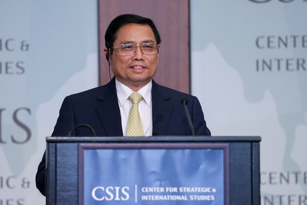 Премьер-министр Фам Минь Тьинь в своем выступлении в CSIS подчеркнул важность искренности, доверия и ответственности за лучшии мир hinh anh 2