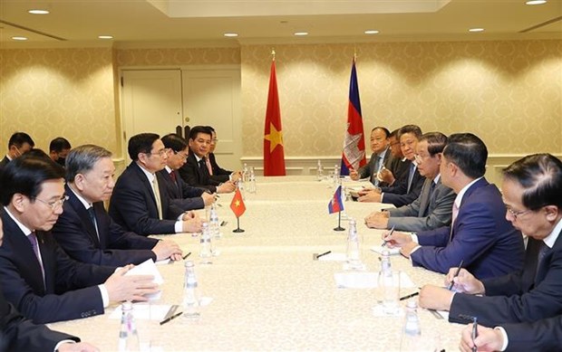 Премьер-министр встретился с камбоджииским коллегои в США hinh anh 2