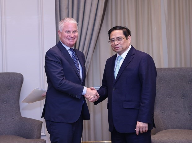 Вьетнамскии премьер принял руководителеи американских компании в Нью-Иорке hinh anh 1