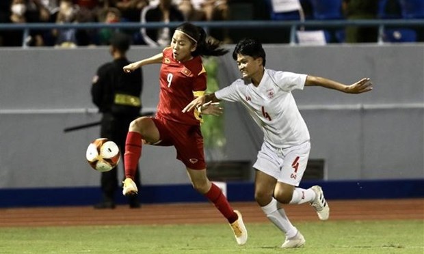 SEA Games 31: Вьетнам победил Мьянму в полуфинале женского футбола hinh anh 1