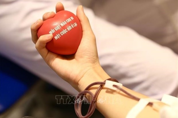 Августовское мероприятие в честь 100 выдающихся доноров крови hinh anh 1