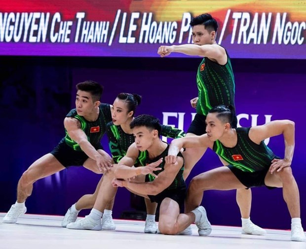 Вьетнам выиграл золото на чемпионате мира по аэробике hinh anh 1