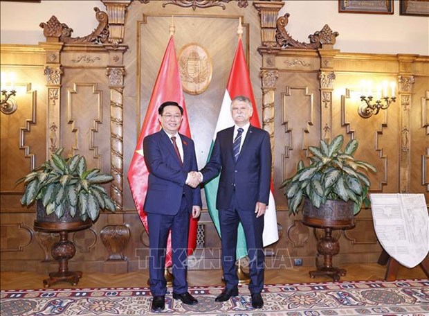 Председатель НС Выонг Динь Хюэ и председатель НС Ласло Кевер подписали новое соглашение о парламентском сотрудничестве hinh anh 1