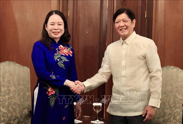 Вице-президент Во Тхи Ань Суан имела встречу с президентом Филиппин hinh anh 1