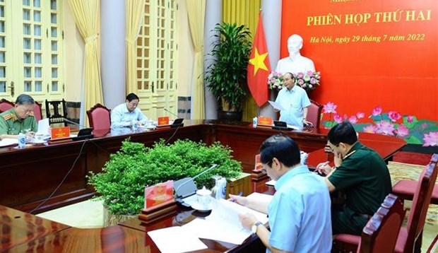 Президент государства провел заседание Совета национальнои обороны и безопасности hinh anh 1