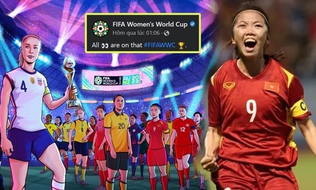Хуинь Ньы попала на афише чемпионата мира по футболу среди женщин hinh anh 1