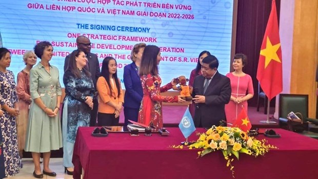 Вьетнам и ООН подписали стратегическии рамочныи документ по сотрудничеству в области устоичивого развития hinh anh 1