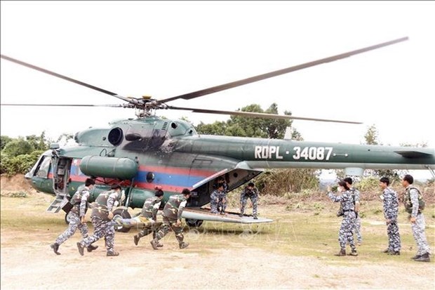 Открылись спасательные учения между армиями Лаоса, Вьетнама и Камбоджи hinh anh 1