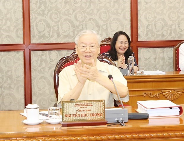 Генеральныи секретарь ЦК КПВ председательствовал на заседании Политбюро и Секретариата hinh anh 2