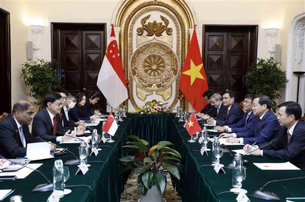 Вьетнам и Сингапур обсуждают меры по наращиванию экономического сотрудничества hinh anh 1