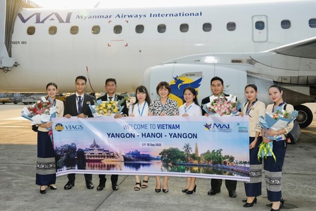 Международная авиалиния Мьянмы начала лететь во Вьетнам hinh anh 1