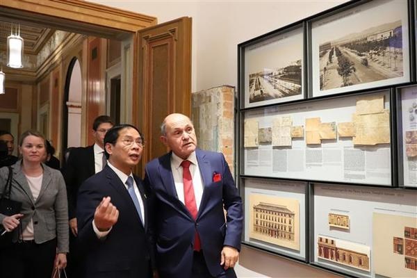 Министр иностранных дел Буи Тхань Шон находится с официальным визитом в Австрии hinh anh 2