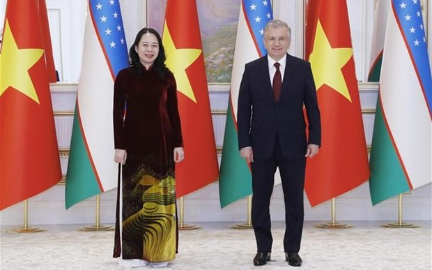 Вице-президент Вьетнама встретилась с лидерами иностранных государств в Казахстане hinh anh 3