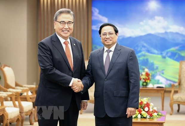Премьер-министр Фам Минь Тьинь принимает министра иностранных дел Республики Корея hinh anh 1